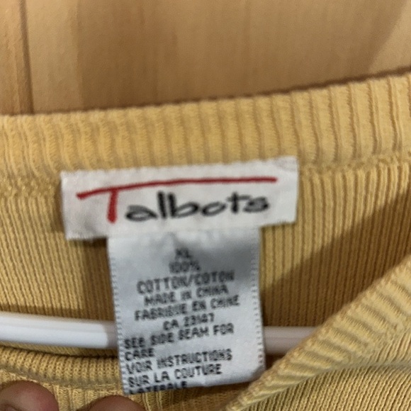 TalbotsYellow Knit Crew Neck Sweater - Picture 4 of 5